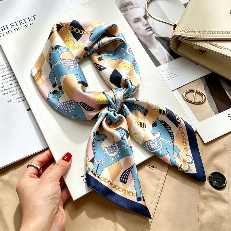 Luxury Skincare Headband - مناديل يد نسائية، وشاح حرير للشعر،