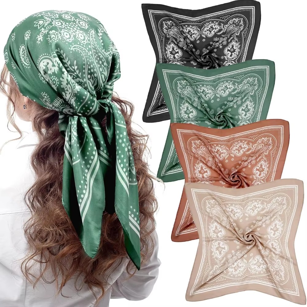 Luxury Skincare Headband - العلامة التجارية الفاخرة الحرير ساحة بيزلي