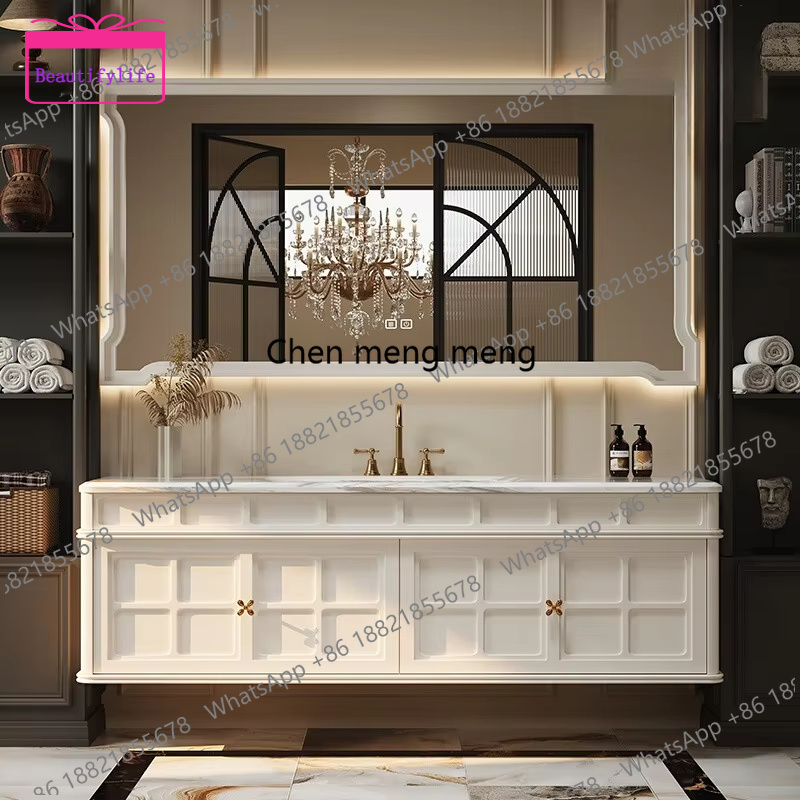 Luxury Skincare Display - خزانة حمام فرنسية عصرية من YL،